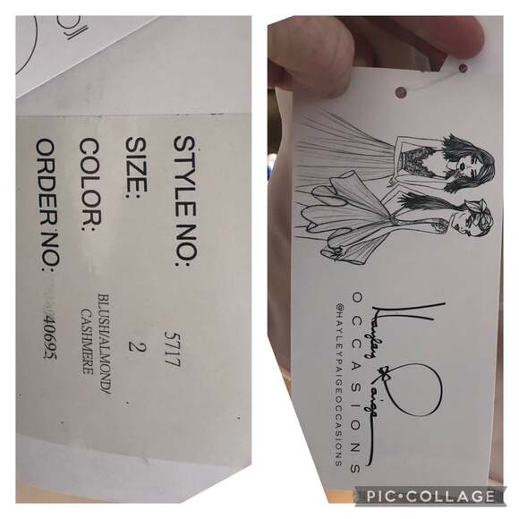 NWT Hayley Paige Occasions style 5717 low back sleeveless blush color size 2 - Picture 12 of 12